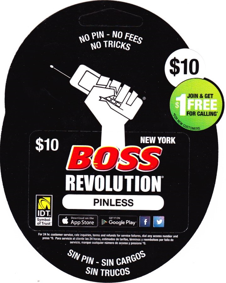 Boss Revolution - Cheap International Calling - Phone Card NY